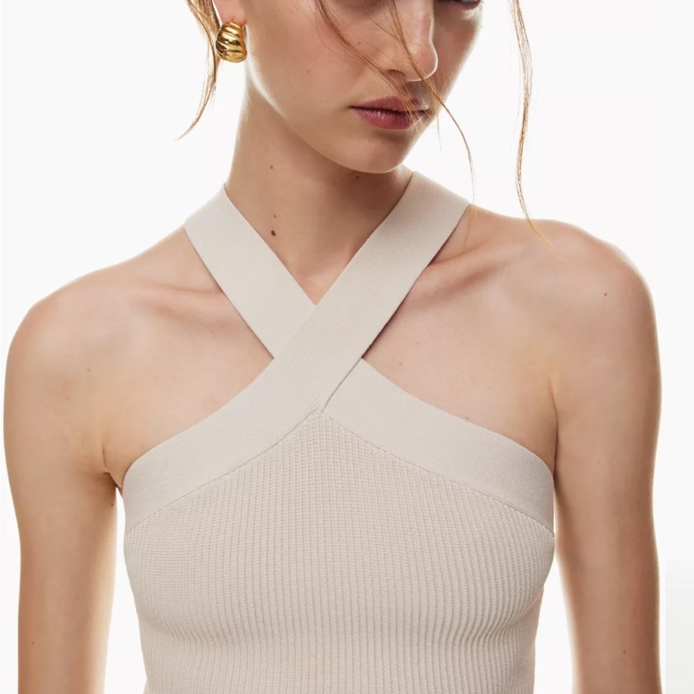 Babaton Sculpt Knit Criss Cross Cropped Tank